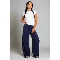 Daisy Street Mid Rise Wide Leg Joggers Colour: Blue Size: UK 10