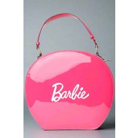 Barbie X Unique Vintage 1950s Pink Leatherette Commuter Set Circle Bag Colour: Pink