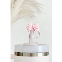 Coconut Lane Pink Bow Straw Cover