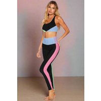 Beach Riot Colorblock Pretty Pastels Leggings as seen on Sarah Jayne Dunn Size: M Colour: Black