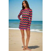 Beach Libbi Crochet Mini Dress Colour: Multicolor Size: S