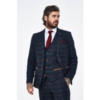 Marc Darcy Eton Navy Tweed Blazer