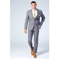 Marc Darcy Jenson Grey Check Suit Three Piece Suit.