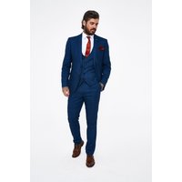 Marc Darcy Jerry Blue check Three Piece Suit