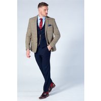 Marc Darcy Ted Tan Tweed Check Blazer