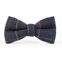 Eton blue tweed bow tie