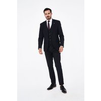 House of Cavani Seeba Graphite Regular Three Piece Suit