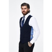 Kelvin - Navy Single Breasted Waistcoat