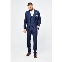 Caridi Navy Check Three Piece Suit