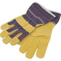 Draper Young Gardeners Leather Gloves Yellow / Purple One Size