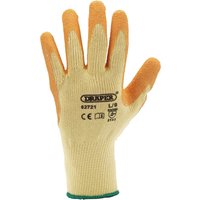 Draper Orange Heavy Duty Latex Coated Work Gloves Yellow / Orange M