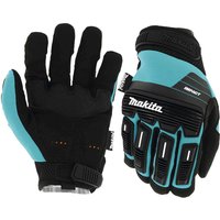 Makita Advanced Impact Demolition Gloves Black / Blue L Pack of 1