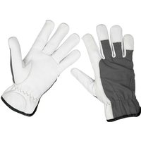 Sealey Super Cool Hide Breathable Work Gloves Grey L