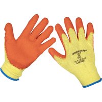 Sealey Worksafe Super Grip Gloves Orange L Pack of 1