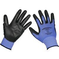 Sealey Lightweight Precision Grip Gloves Blue / Black XL Pack of 1