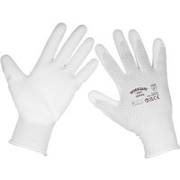 Sealey Worksafe Precision Grip Gloves White L Pack of 120