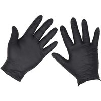 Sealey Extra Thick Powder Free Disposable Nitrile Gloves Black XL Pack of 100