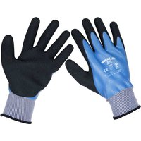 Sealey Worksafe Waterproof Latex Gloves Black / Blue XL Pack of 1