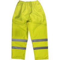 Sealey Hi Vis Waterproof Trousers Yellow M