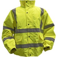 Sealey Quilted Lining Hi Vis Jacket Yellow L