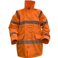 Sealey Quilted Lining Hi Vis Motorway Jacket Orange L
