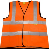 Sealey WorkSafe Hi Vis Waistcoat Orange 2XL
