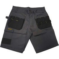 Stanley Mens Sedona Holster Pocket Work Shorts Grey / Black 30″