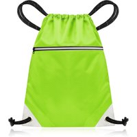 Drawstring Gym Bag from Waterproof Recycled Polyester – Rucksack for Sport, PE, Swim, Beach, Yoga, Travel (Neon Green)