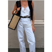 Delores Scallop Neck Cutwork Cami In White