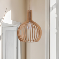 Pendant Lights for Kitchen – Tonka Scandinavian LED Wood Pendant Light