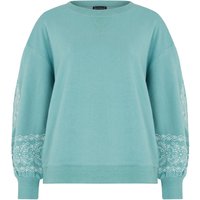 Mika Full Sleeves Embroidered Sweatshirt In Sky Blue