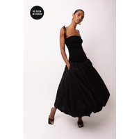 Alexa Black Puffball Dress
