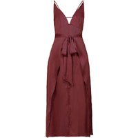 Jolie Burgundy Satin Slip Dress