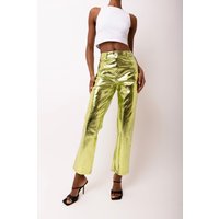 Lupe Mint Green Metallic Trousers