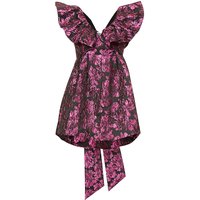 Jaime Purple Ruffle Sleeve Mini Dress