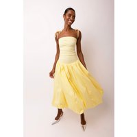 Alexa Yellow Puffball Dress