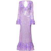 Alessandra Purple Sheer Sequin Dress