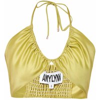 Bliss Green Satin Halter Neck Bralet