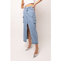 Devon Denim Utility Maxi Skirt