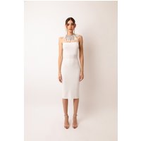 Sydney White Knit Bandeau Midi Dress