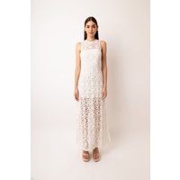Sorrento White Crochet Lace Maxi Dress