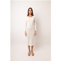 Bali Cream Cut-Out Knit Midi Dress