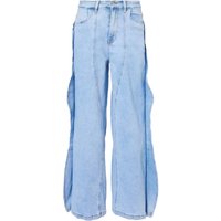 Isla Wavy-Trim Wide Leg Denim Jeans