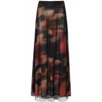 Arvarni Abstract Print Mesh Maxi Skirt