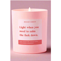 Funny Calm the Fuck Down Friendship Gift Funny Candle Colour: Pink
