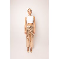 Lupe Rose Gold Combat Utility Trousers