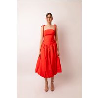 Alexa Tiger Orange Puffball Dress