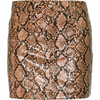 Milena Snakeskin Leather Mini Skirt