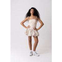 Alexa Milk Puffball Ultra Mini Dress