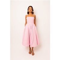 Polly Pink Stripe Puffball Dress